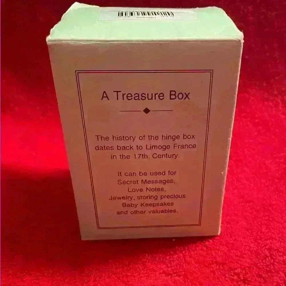 Two Vintage Christmas Porcelain Hinged Trinket Boxes Snowman and Sleigh NIB - Picture 13 of 13